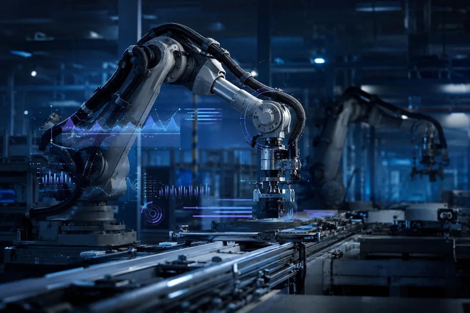 Impianto industriale monitorato da sistemi di manutenzione predittiva
